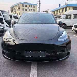 Sleek Front of 2021 Tesla Model Y - Lead Africa's EV Revolution with Zero Emissions and Minimal Charging Costs.