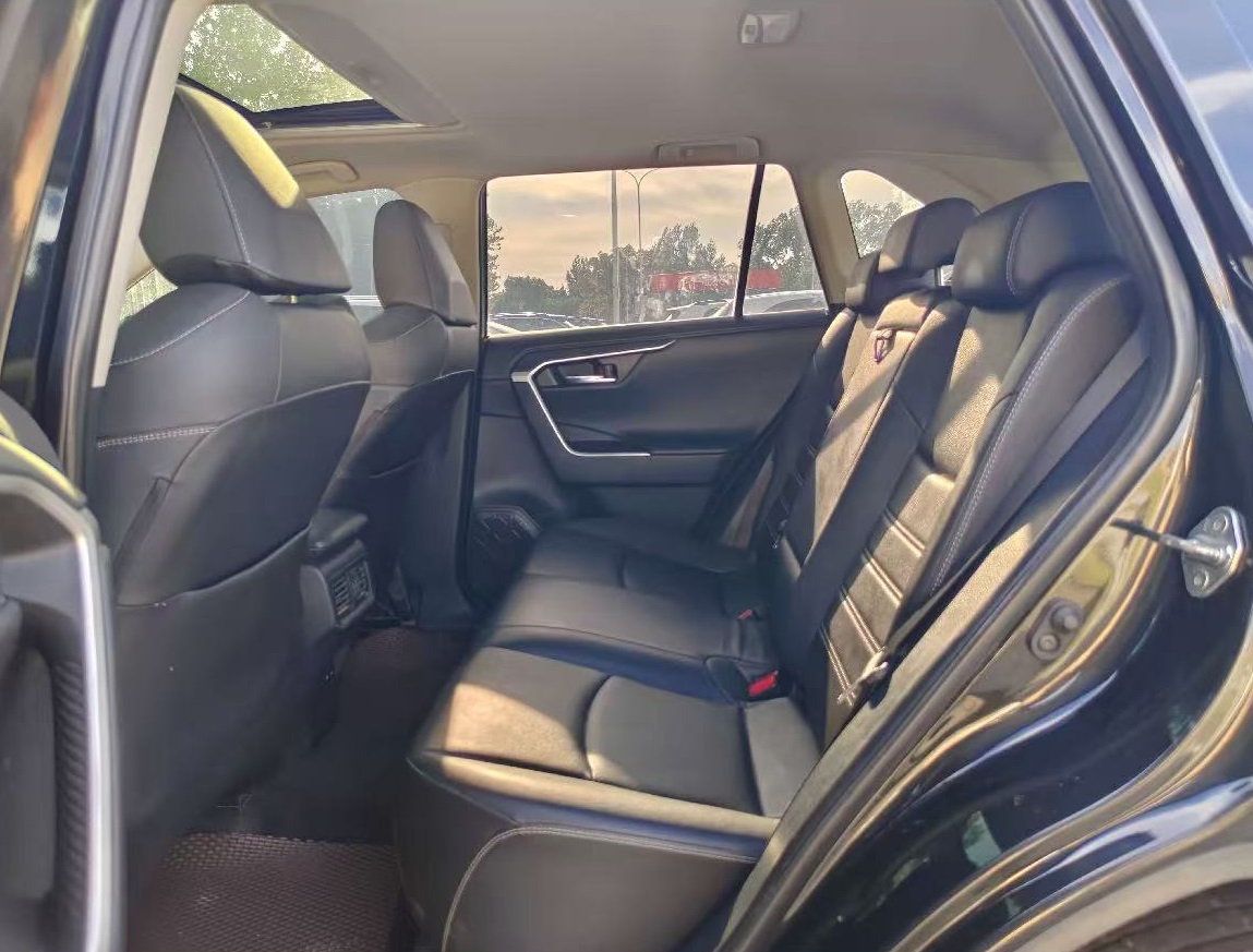 Generous rear passenger space in the 2023 Toyota RAV4, suitable for African family needs.